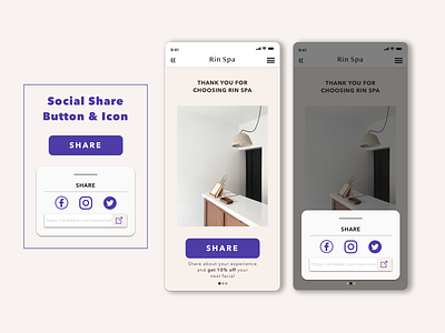 Social Share Button/Icon app design appdesign dailyui dailyui010 webdesign