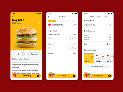 Daily UI #002 McDonald Check Out Redesign app design ui ux