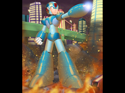 Mega Man X fanart digital art digital illustration fan art fanart illustration