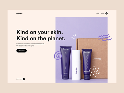 Skincare website concept