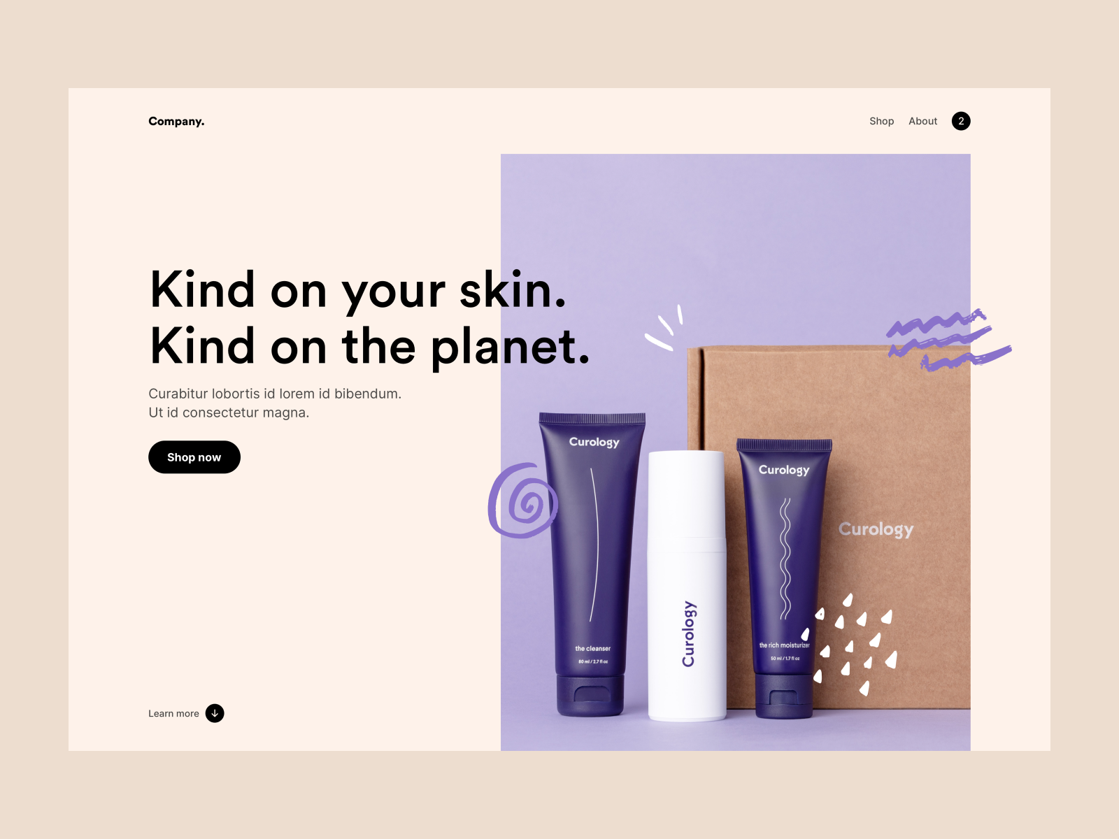 Skincare website concept by Cai Cardenas on Dribbble