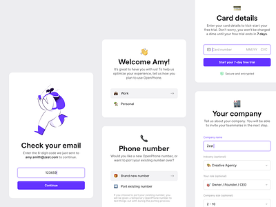 Signup and onboarding