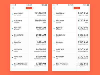 World Time - time travel! app clean freelance ios location mobile simple time time travel ui utility ux