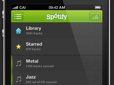 Playlists app iphone mockup playlists redesign spotify
