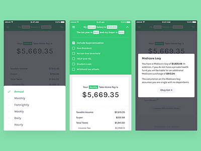 Salary Calculator app calculator clean freelance ios mobile simple ui utility ux