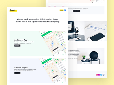 Overlay Website agency clean desktop ios simple site studio ui ux web