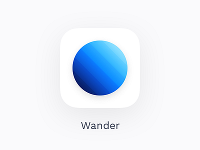 Wander App Icon app app icon icon ios minimal simple time ui ux world clock world time