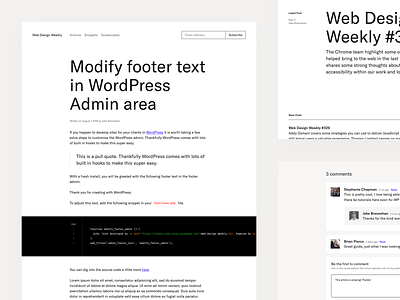 Web Design Weekly Redesign