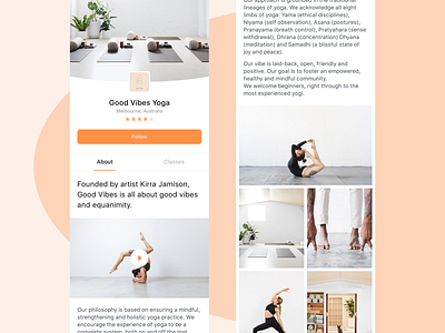 Fittever App app classes clean fitness ios list minimal mobile simple ui ux yoga
