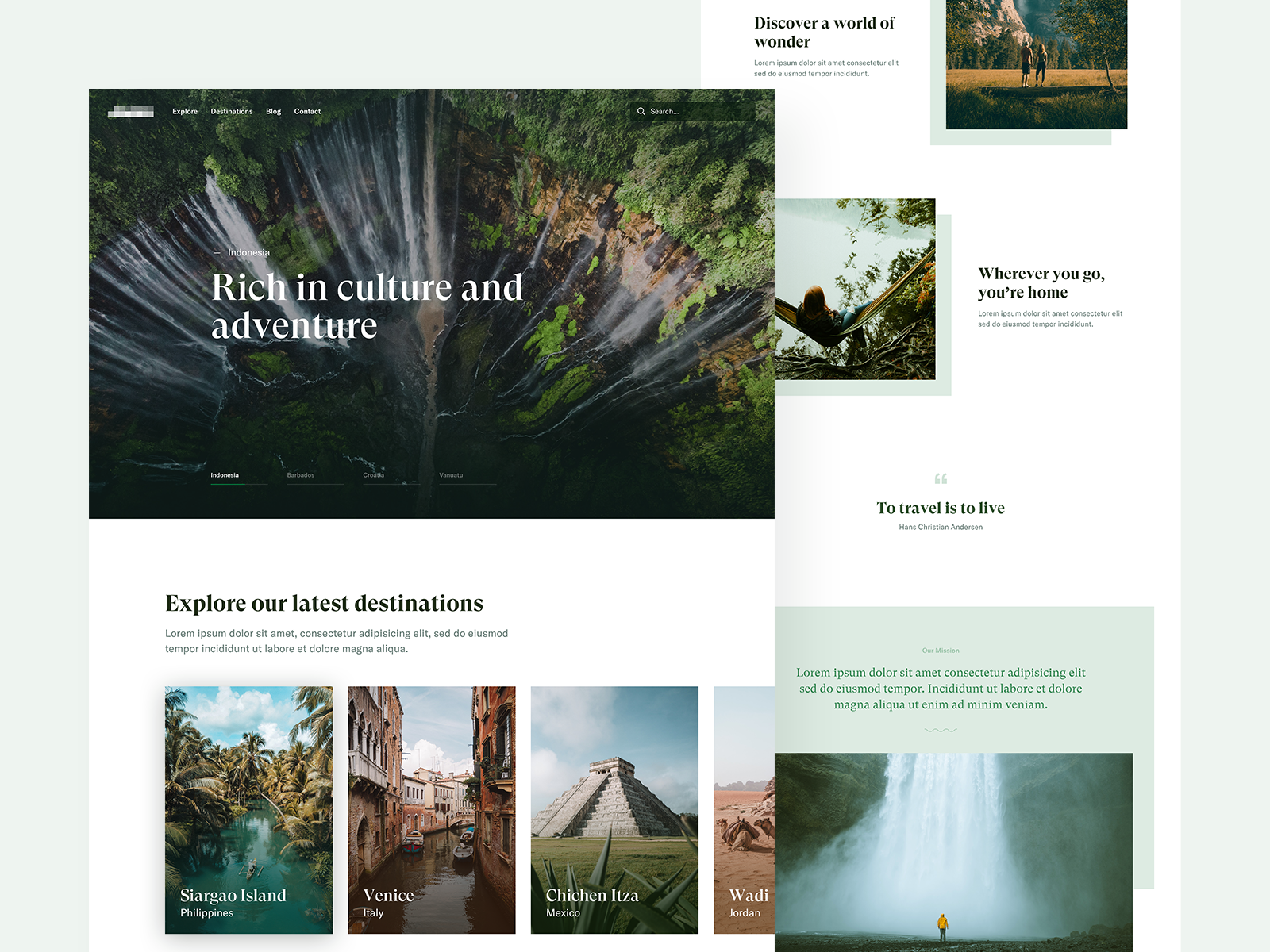 Travel Site by Cai Cardenas on Dribbble