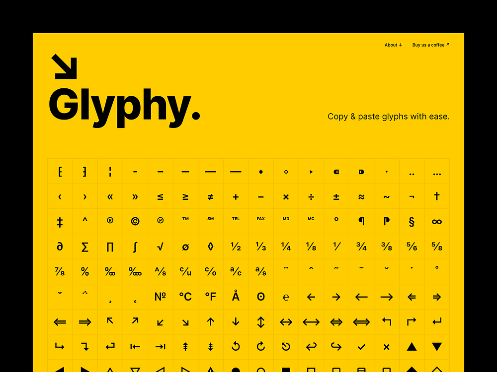 glyphy-copy-paste-glyphs-with-ease-by-cai-cardenas-on-dribbble