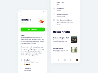 FarmSmart – Crop Details app clean details farming management minimal mobile simple ui ux