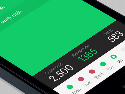 Green clean counter flat green minimal ui