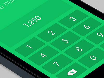 Keypad clean flat green keypad minimal ui