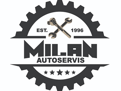 New autoservis logo autorepair autoservis service