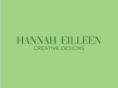 Hannah Eilleen Creative Designs branding design flat graphic design illustration illustrator logo minimal typography