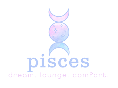 Pisces Logo for a bedding and lounge brand. branding graphic design illustration logo minimal