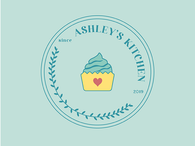 Ashley's Kitchen Logo branding design flat graphic design illustration