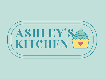 Ashley's Kitchen Submark branding design flat graphic design logo