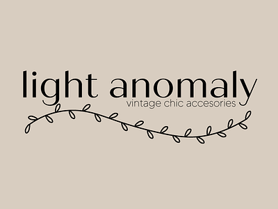light anonmaly accesories branding design feminine graphic design logo minimal vintage