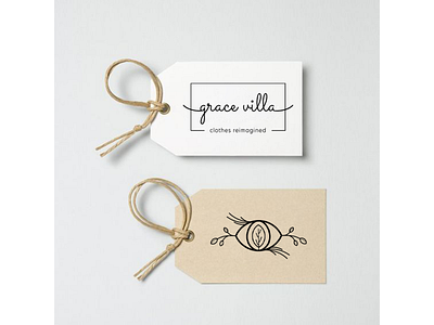 Grace Villa branding clothes design feminine graphic design logo minimal simple