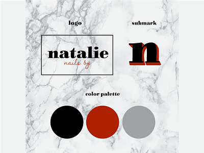 Nails By Natalie bold bold logo branding design feminine graphic design logo minimal nails