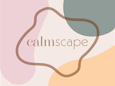 calmscape abstract branding calm interior design logo minimal