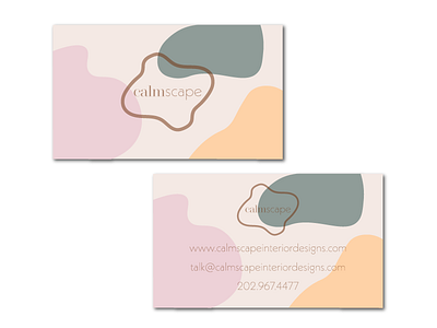 Calmscape Business Cards brand identity branding business cards graphic design interior design