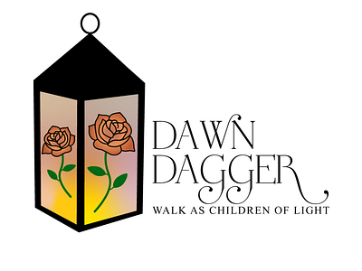 Dawn Dagger Official Author Logo author branding elegant fiction graphic design logo rose