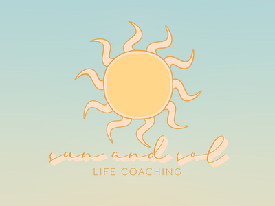 Sun and Sol Life Coaching Logo beachy branding design feminine graphic design illustration lifecoach logo minimal sun