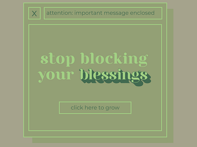 Stop Blocking Your Blessings