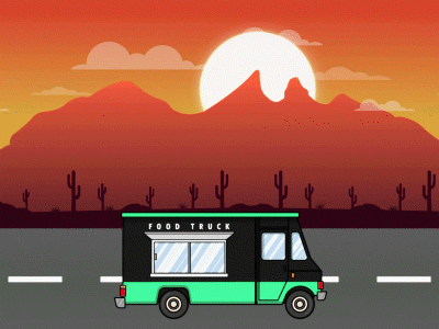 FoodTruck Animation animations flatdesign gif logodesign motion animation motion design motiongraphics