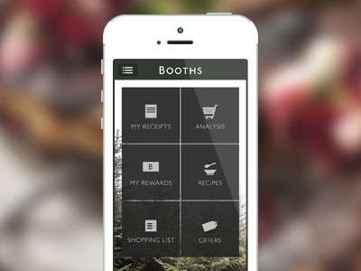 Booths Menu ios menu ui