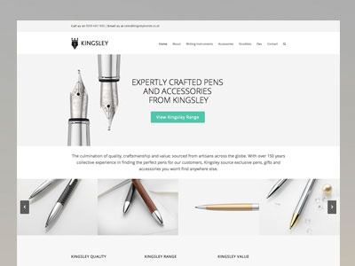 Kingsley Pens design website wordpress