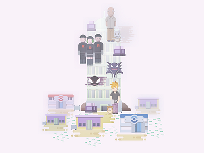 Lavender Town, Pokémon design fanart game graphic design illustration vector