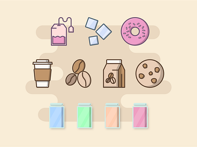 Coffee Shop Icons design graphic design icon illustration vector