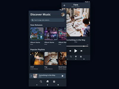 Music Streaming App app design graphic design ui ux