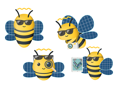 Bee Mascot Icons branding design graphic design icon illustration vector