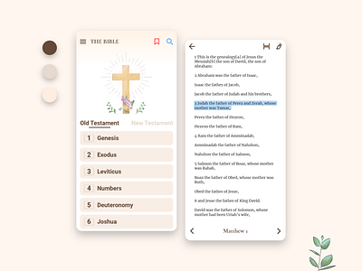 The Bible Reader | UI app app design branding design graphic design illustration vector