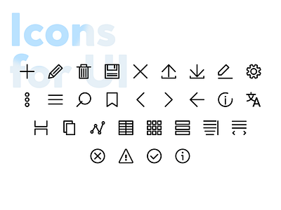 Basic UI Icon Set design graphic design icon illustration vector