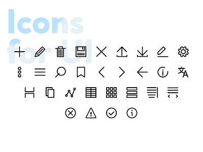 Basic UI Icon Set