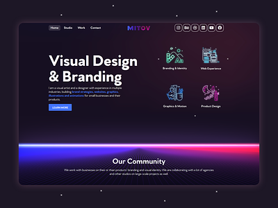 Mitov Studio Hero design graphic design icon illustration web web design website