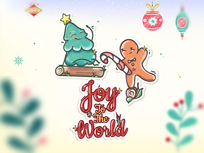 Christmas Stickers design graphic design illustration