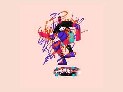 The Cool Series™ character design characterdesign cool digital illustration lettering nike procreate skater texture type writing