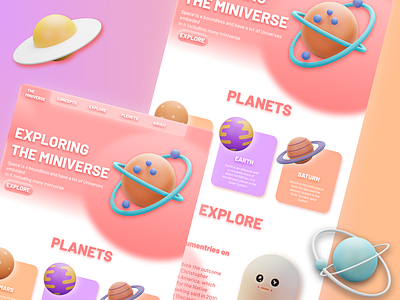 EXPLORING THE MINIVERSE  A WEBSITE DESIGN ON PLANETS & UNIVERSE