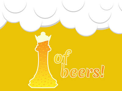 Queen of beers beer illustration queen typography