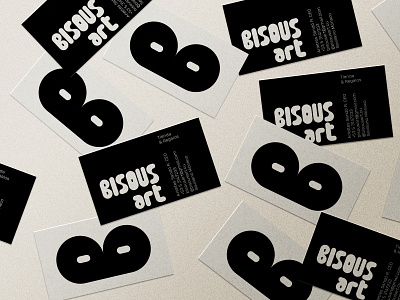 Bisous art branding card design graphic design logo