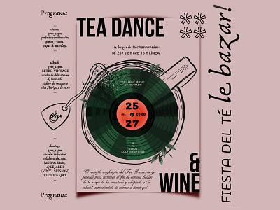 Le Tea dance branding collage design graphic design logo motion graphics