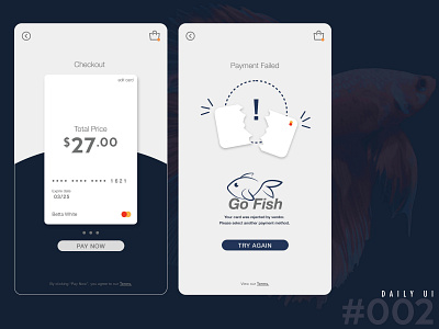 002 DailyUi - Credit Card Layout pt.2