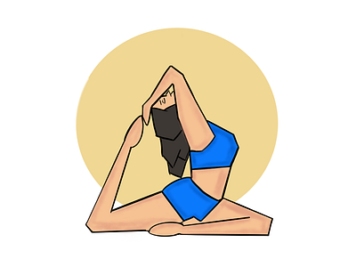 Yoga Pose Illustration adobe illustration design adobe illustrator design adobe illustration india indian yoga logo yoga pose